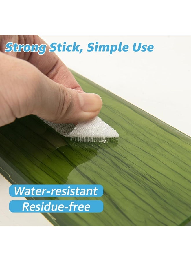 20 قطعة من شرائط الفيلكرو اللاصقة مقاس 1 × 4 بوصة، شريط 20 Pieces Hook and Loop Strips with Adhesive 1x4 inch Strips with Adhesive Strong Sticky Back Adhesive Fasten Mounting Tape Instead of Holes and Screws for Home or Office Use(White) لاصق قوي من الخلف، شريط تثبيت لاصق بدلاً من الثقوب والبراغي للاستخدام المنزلي أو المكتبي (أبيض) - Image 4